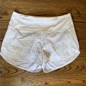 lululemon White speed up shorts